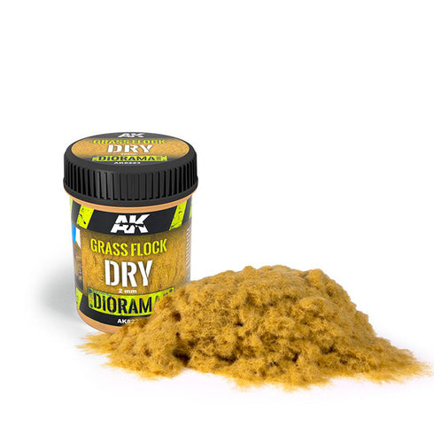 AK Interactive Vegetation - Grass Flock 2mm Dry 250ml